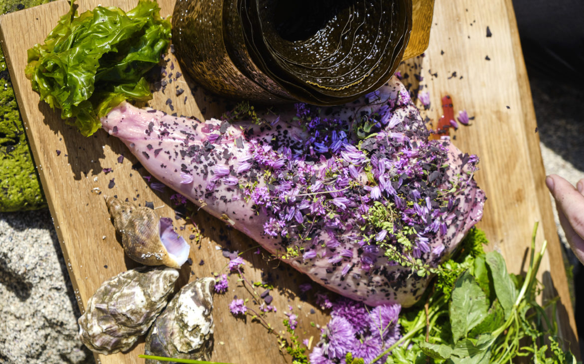 LEG OF LAMB WRAPPED IN SUGAR KELP